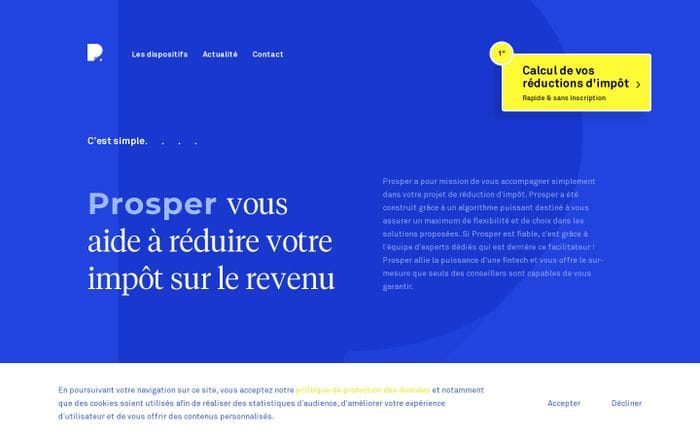 Prosper vous aide à réduire votre impôt sur le revenu website preview