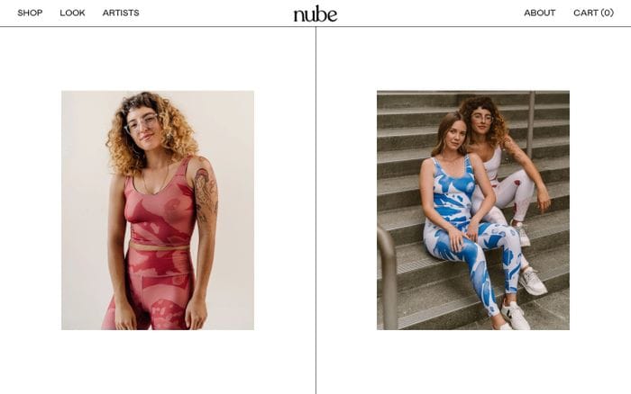 Nube website preview