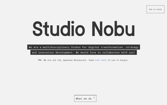 Nobu website preview