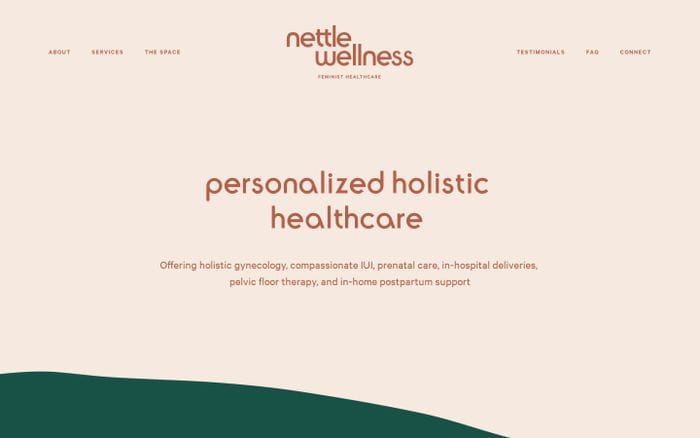 Nettle Wellness website preview