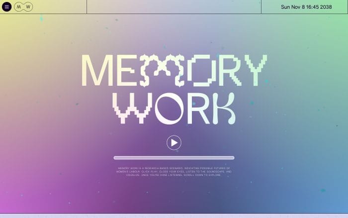 Memory Work website preview