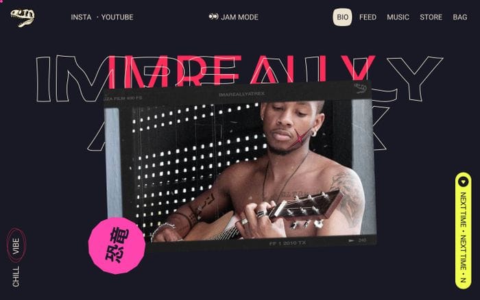 ImReallyATRex website preview