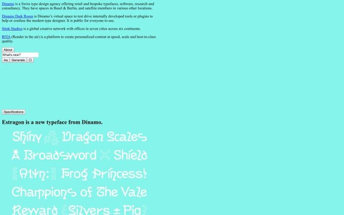 Estragon Vision website preview