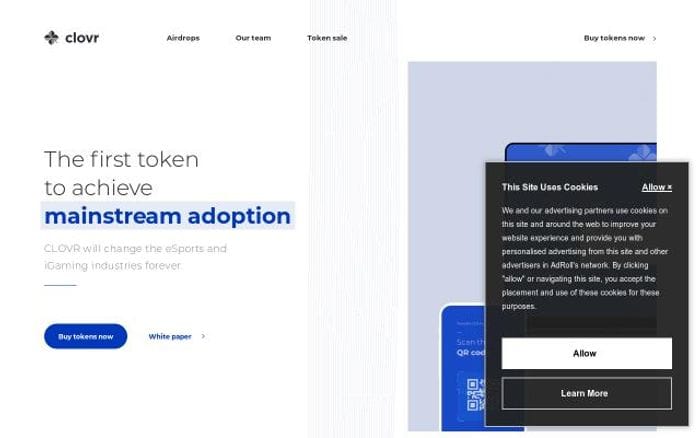 Clovr website preview