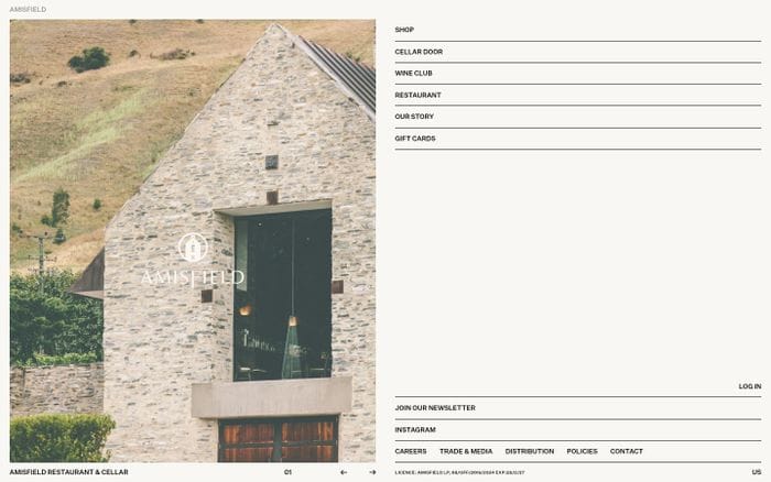 Amisfield website preview