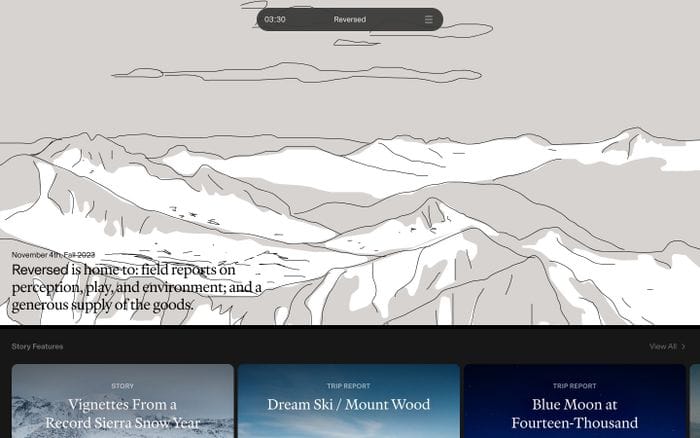 Reversed website preview