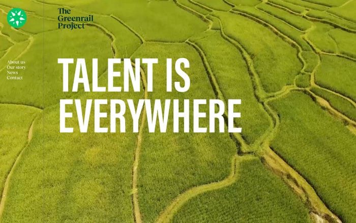 The Greenrail Project website preview