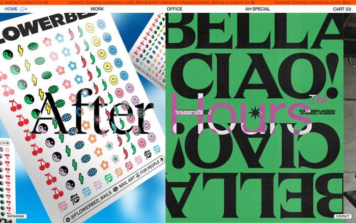 After Hours website preview