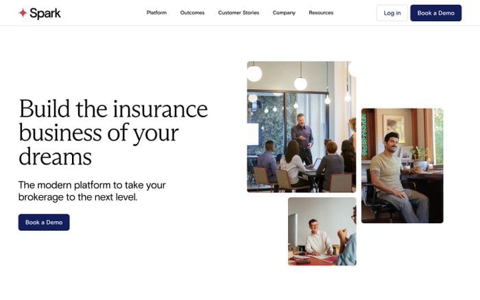 Spark Advisors website preview