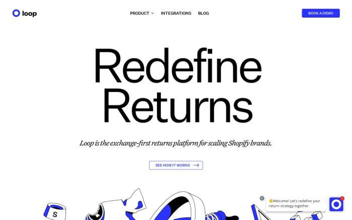 Loop Returns website preview