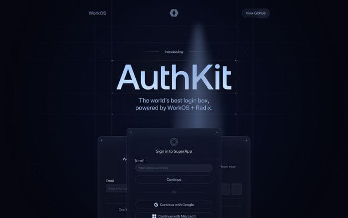 AuthKit website preview