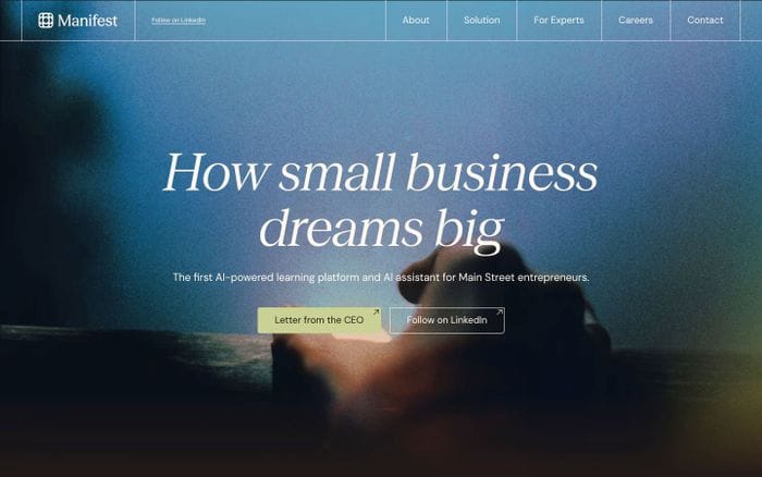 Manifest website preview