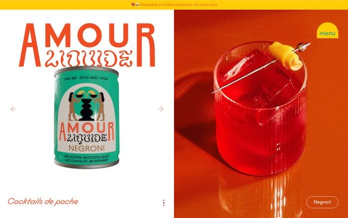 Amour Liquide website preview