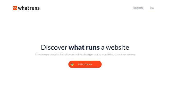 WhatRuns — Discover What Runs a Website website preview