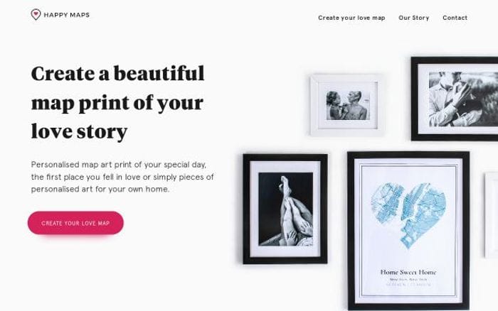 Thehappymaps website preview