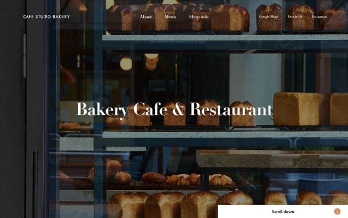 Cafestudiobakery website preview
