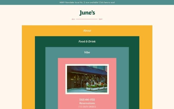 Junesallday website preview