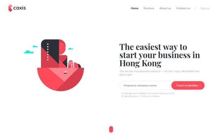 Caxis website preview