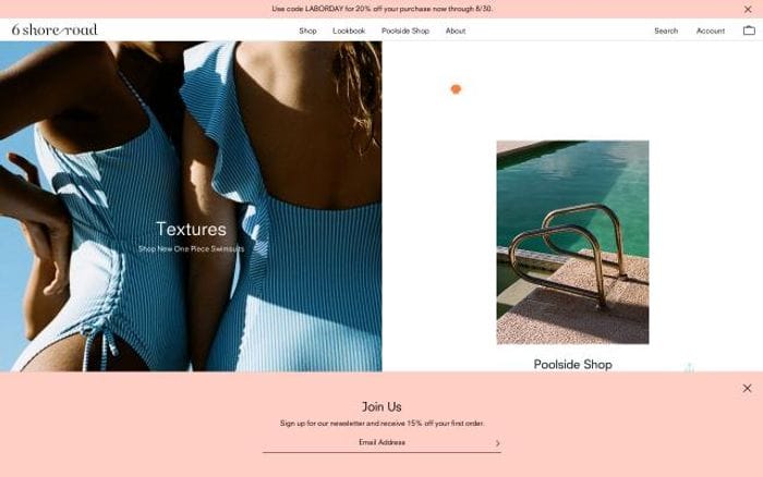 6shoreroad website preview
