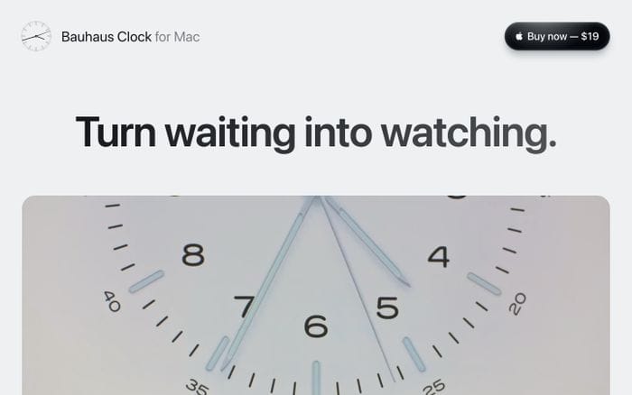 Bauhaus Clock website preview