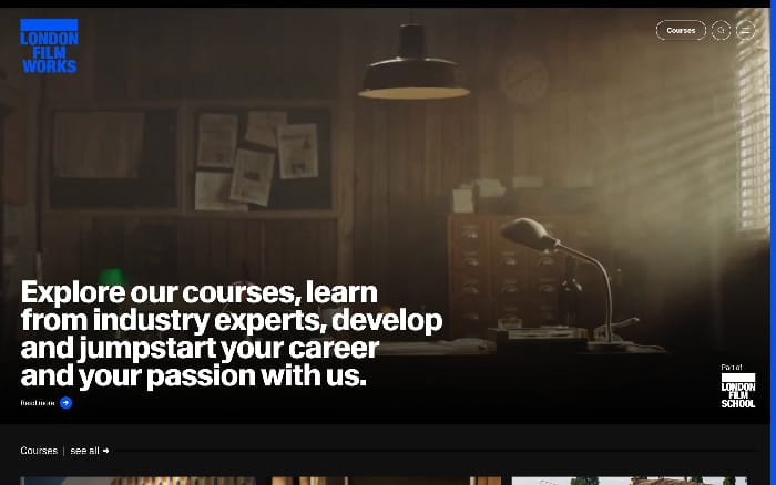 London Filmworks website preview