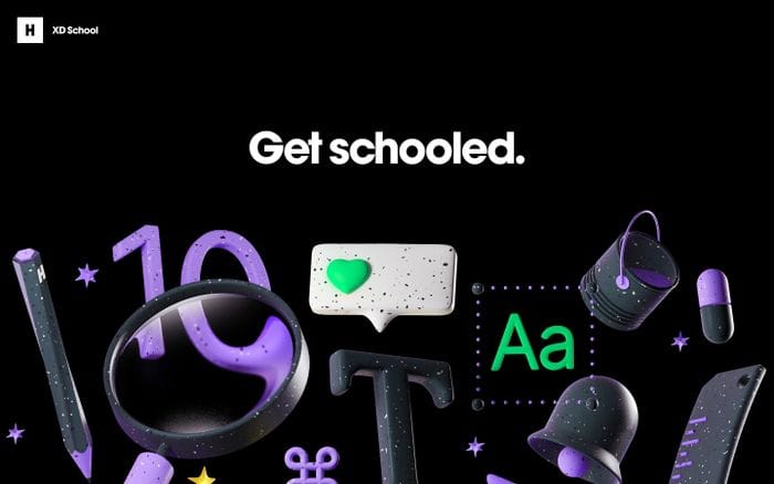 Huge XD School website preview