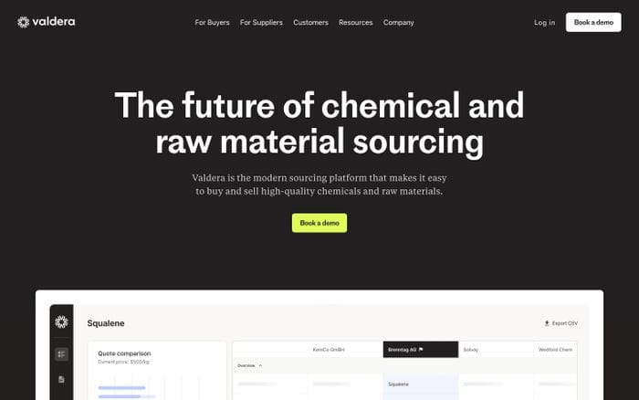 Valdera website preview