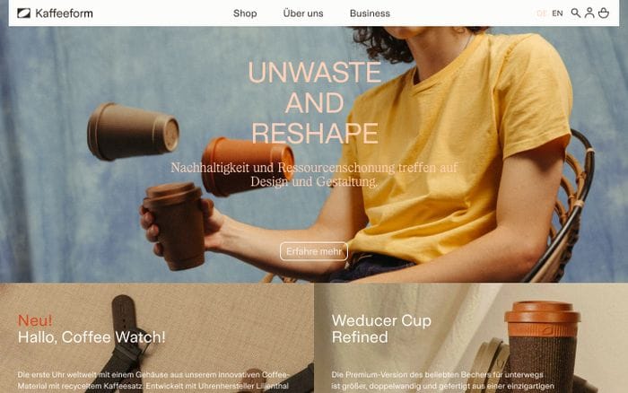 Kaffeeform website preview
