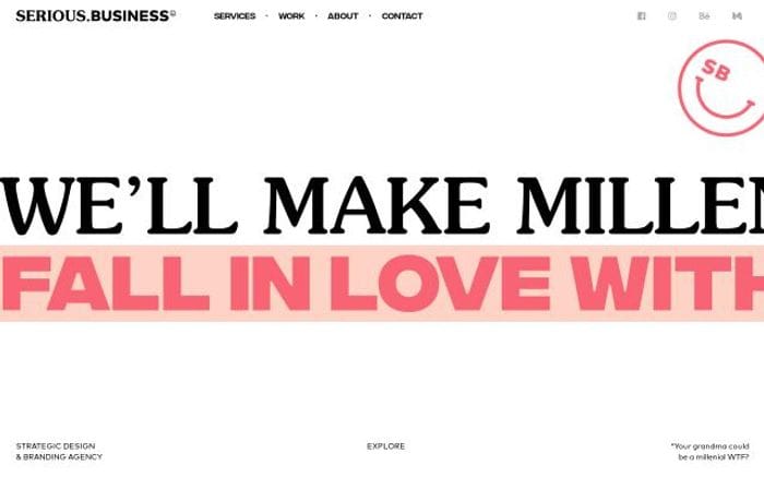 Serious business website preview