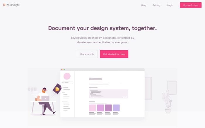 zeroheight · document design systems together website preview