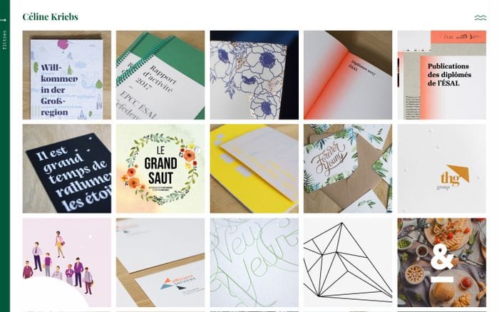 Céline Kriebs | Design graphique website preview