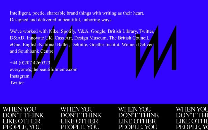 The Beautiful Meme website preview