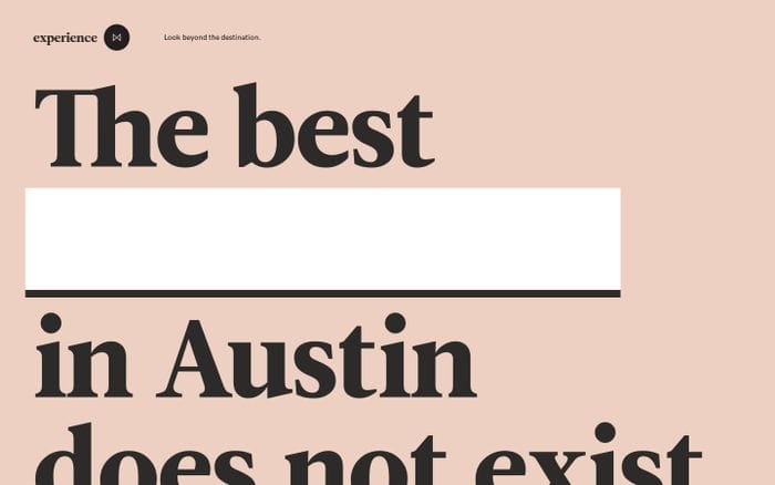 experience | SXSW 2019 | Handsome website preview