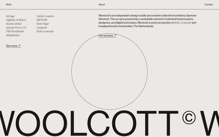 Woolcott website preview