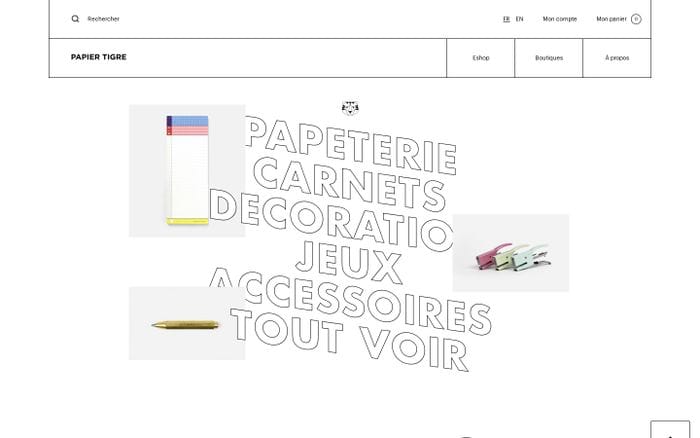 Papier Tigre website preview