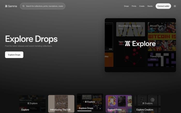 Gamma website preview