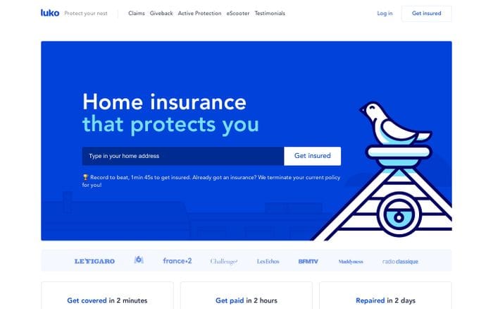 Luko - Assurance Habitation Responsable | Protect your nest website preview