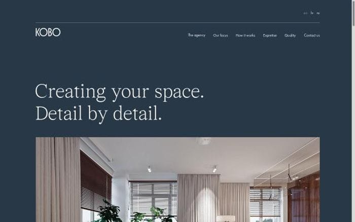 Kobointeriors website preview