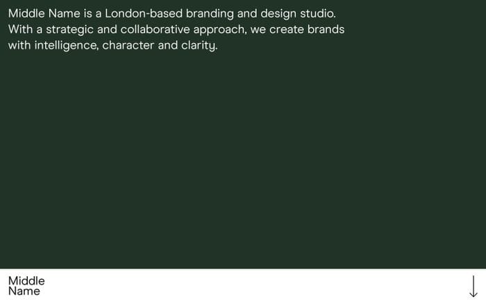 Middle Name website preview
