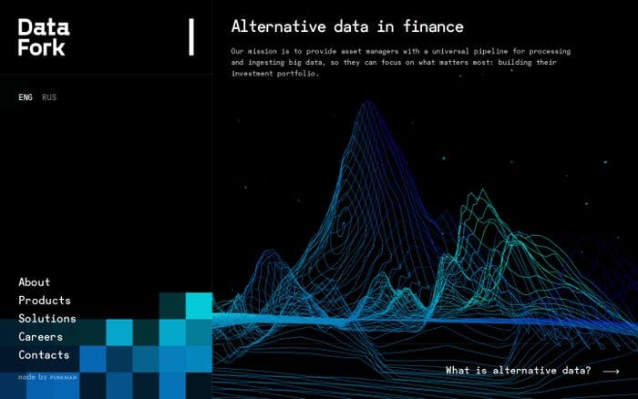 Alternative data in finance | DataFork website preview