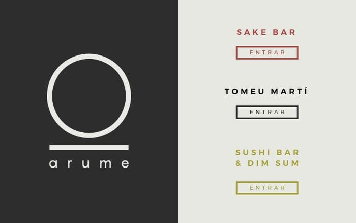 Restaurante Arume website preview