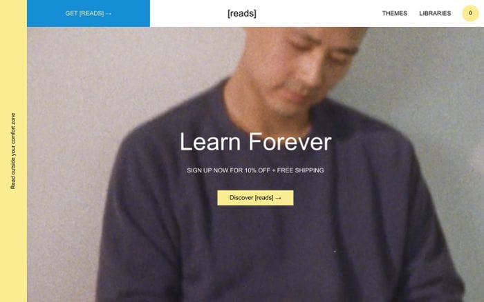 [reads] — Learn forever: Books are the future website preview