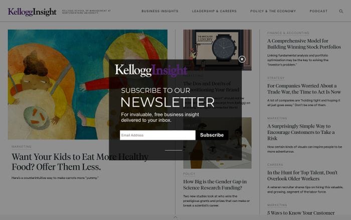 Kellogg Insight website preview