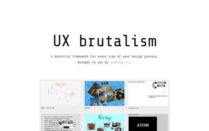 Uxbrutalism website preview