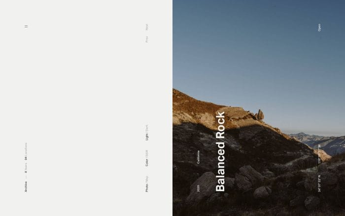 Optik archiv website preview