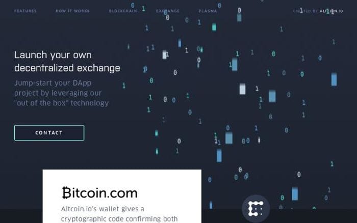 Altcoin website preview