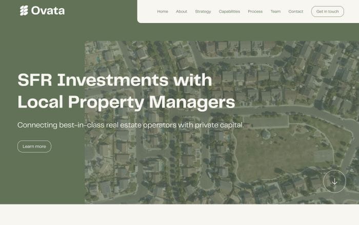 Ovata website preview