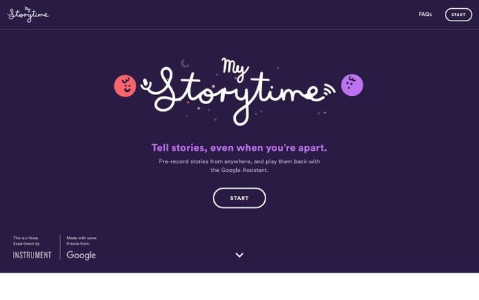 My Storytime website preview