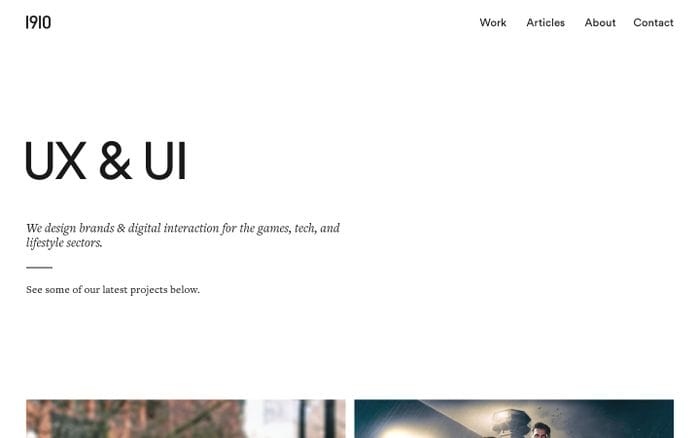 1910 Design & Communication website preview