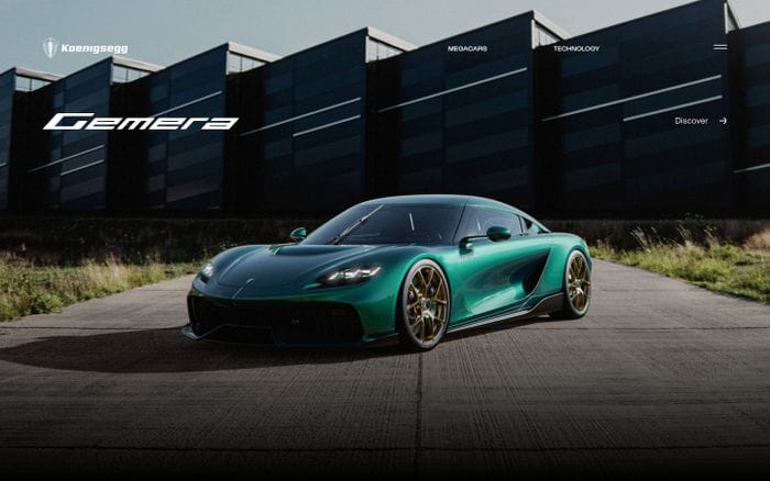 Koenigsegg website preview